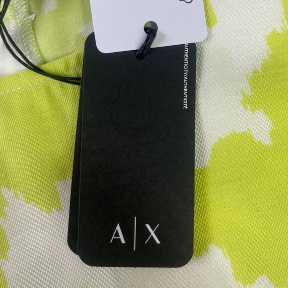 Armani Exchange Beach Party Dress Size 10 Green White New Ethical Fashion - Picture 13 of 14